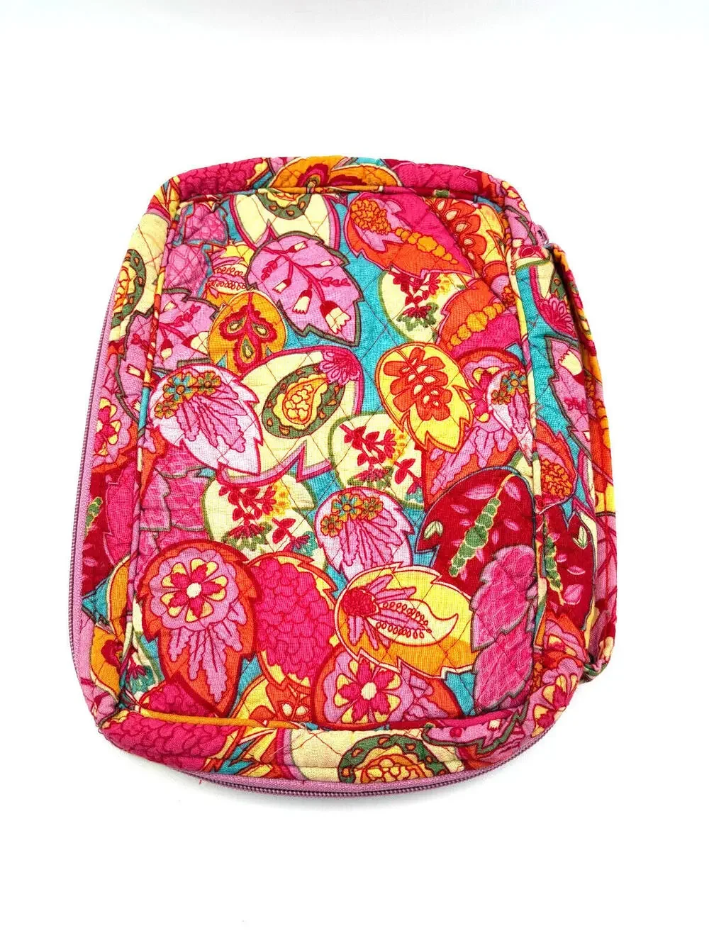 Quilted Pink Paisley Zipped Tablet/Book Case Cover Carrier